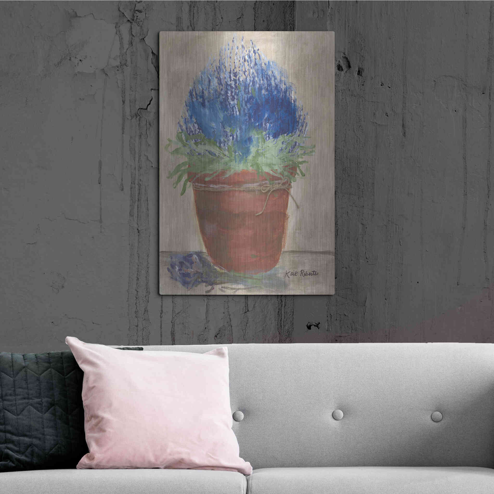 Luxe Metal Art 'Flowers for Carol' by Kait Roberts, Metal Wall Art,24x36