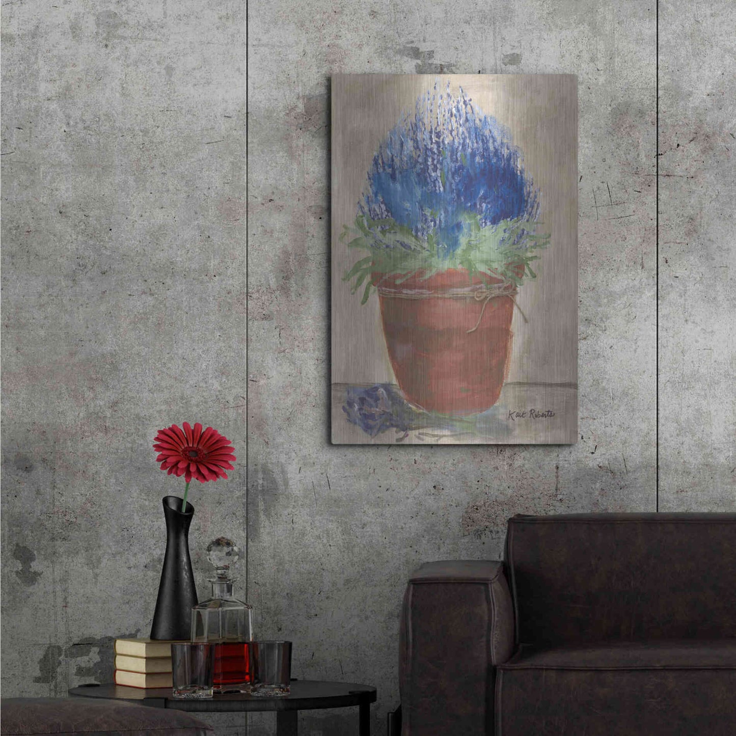 Luxe Metal Art 'Flowers for Carol' by Kait Roberts, Metal Wall Art,24x36