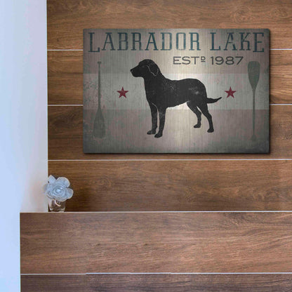 Luxe Metal Art 'Labrador Lake' by Ryan Fowler, Metal Wall Art,16x12