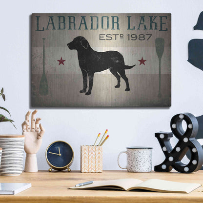 Luxe Metal Art 'Labrador Lake' by Ryan Fowler, Metal Wall Art,16x12