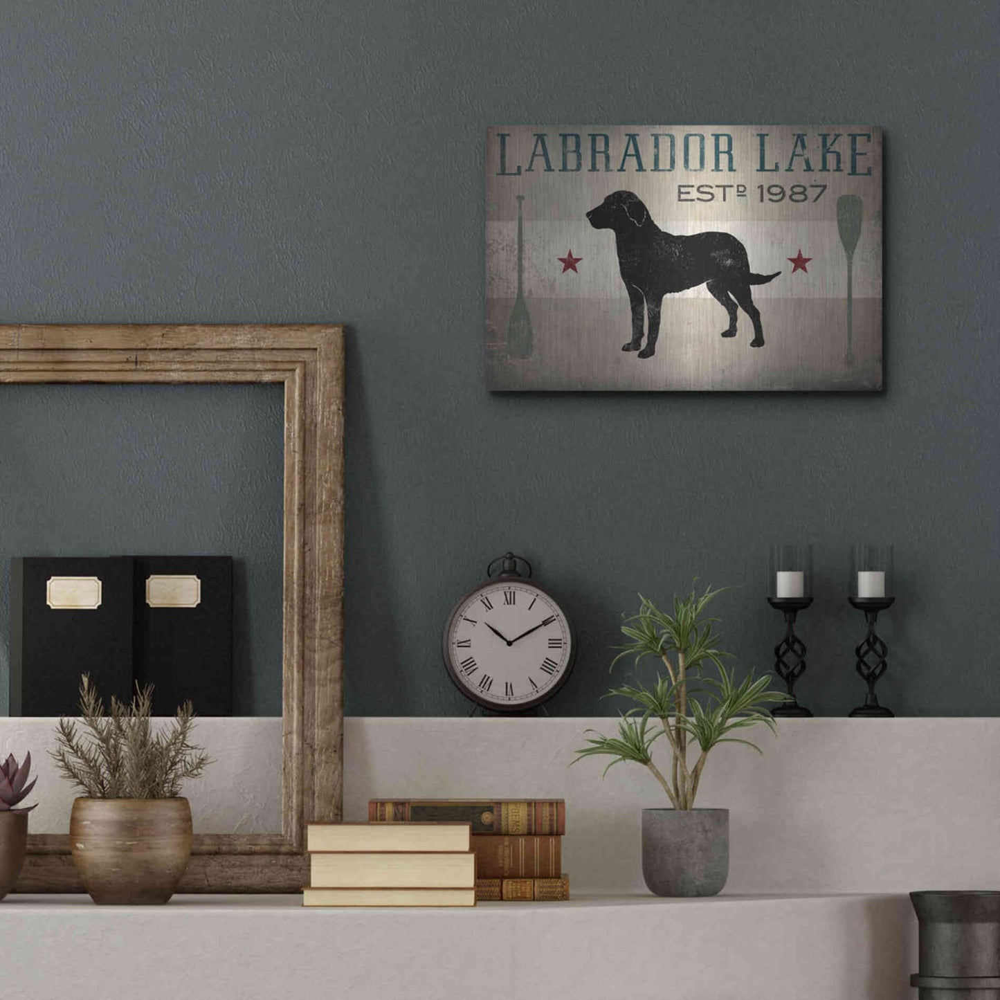 Luxe Metal Art 'Labrador Lake' by Ryan Fowler, Metal Wall Art,16x12