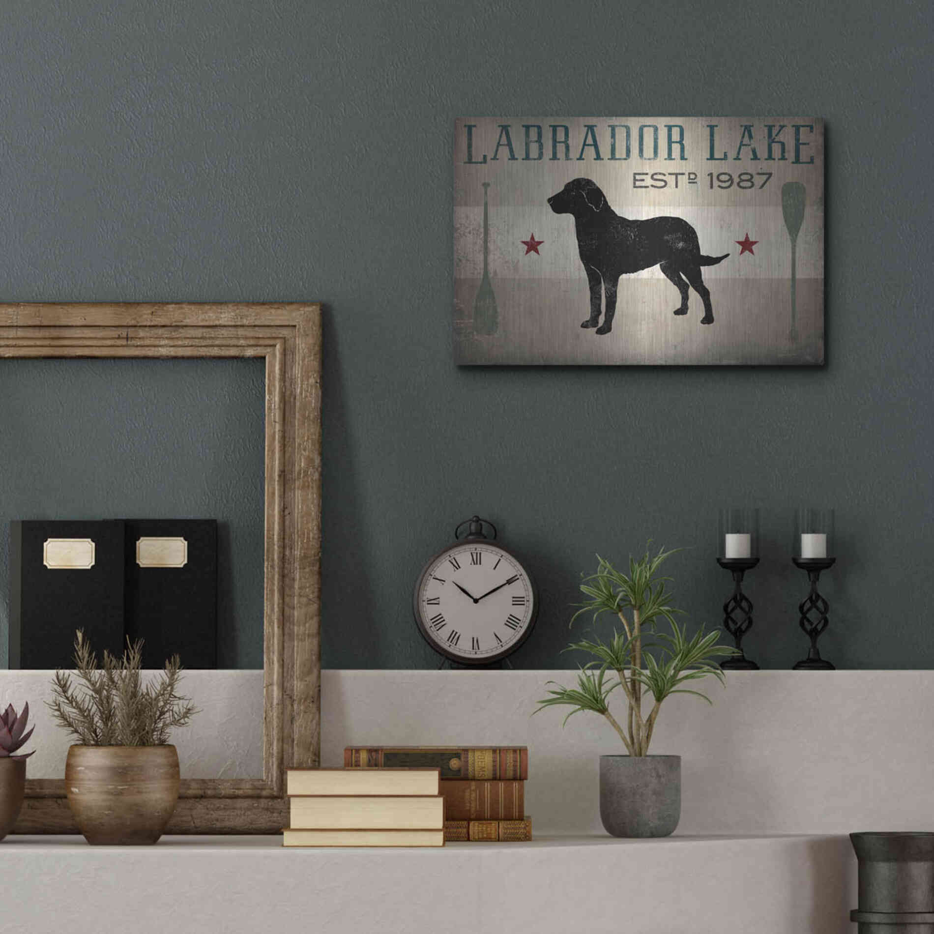 Luxe Metal Art 'Labrador Lake' by Ryan Fowler, Metal Wall Art,16x12