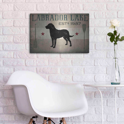 Luxe Metal Art 'Labrador Lake' by Ryan Fowler, Metal Wall Art,24x16