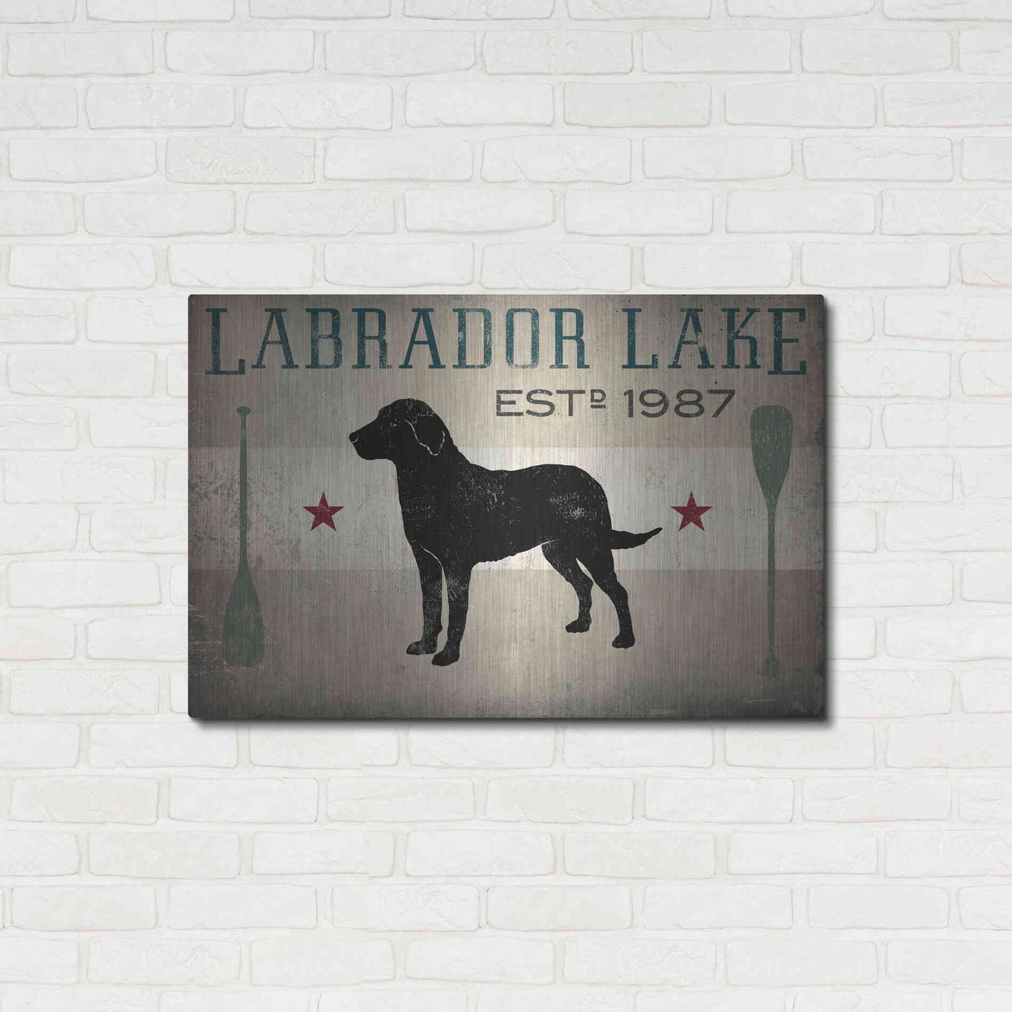 Luxe Metal Art 'Labrador Lake' by Ryan Fowler, Metal Wall Art,36x24
