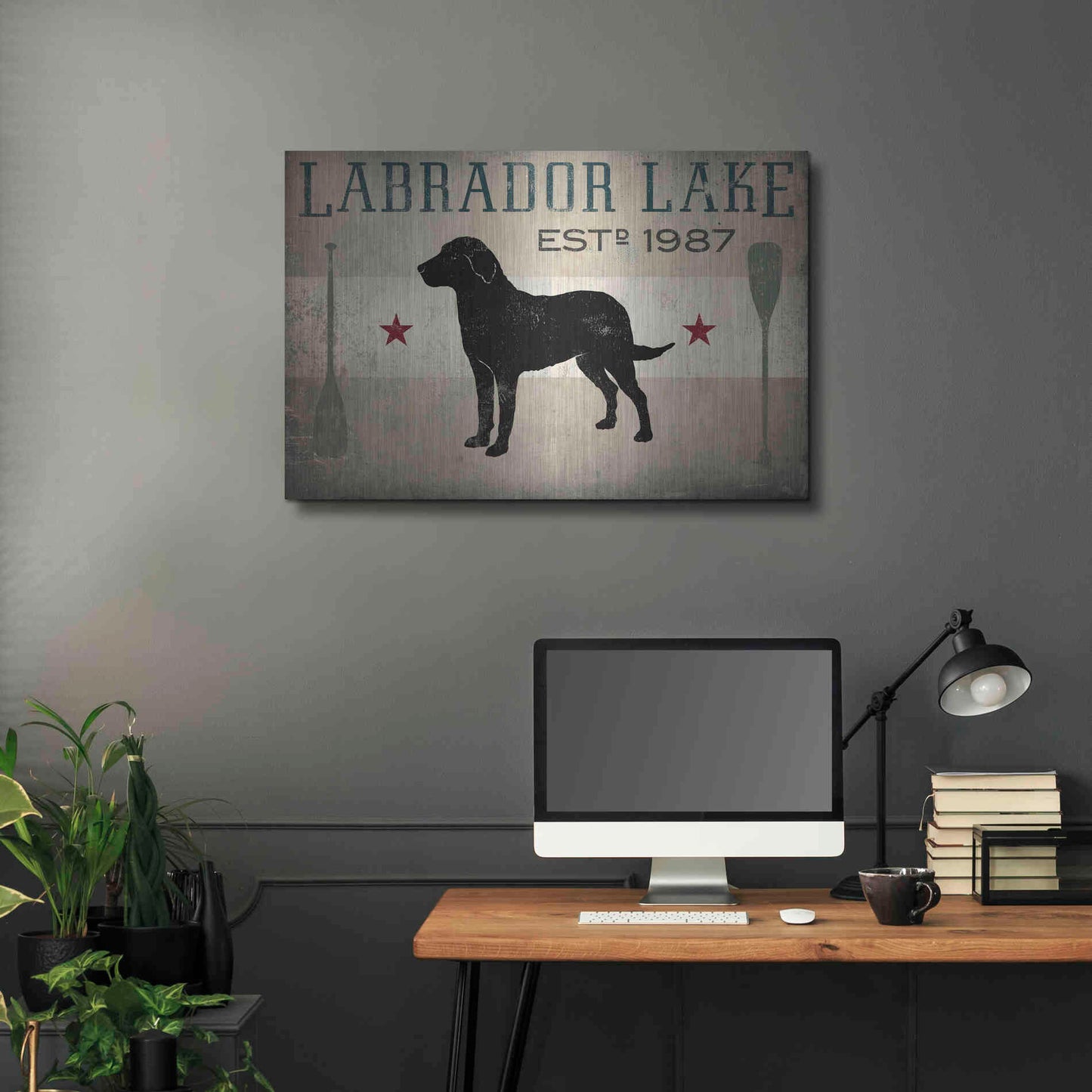 Luxe Metal Art 'Labrador Lake' by Ryan Fowler, Metal Wall Art,36x24