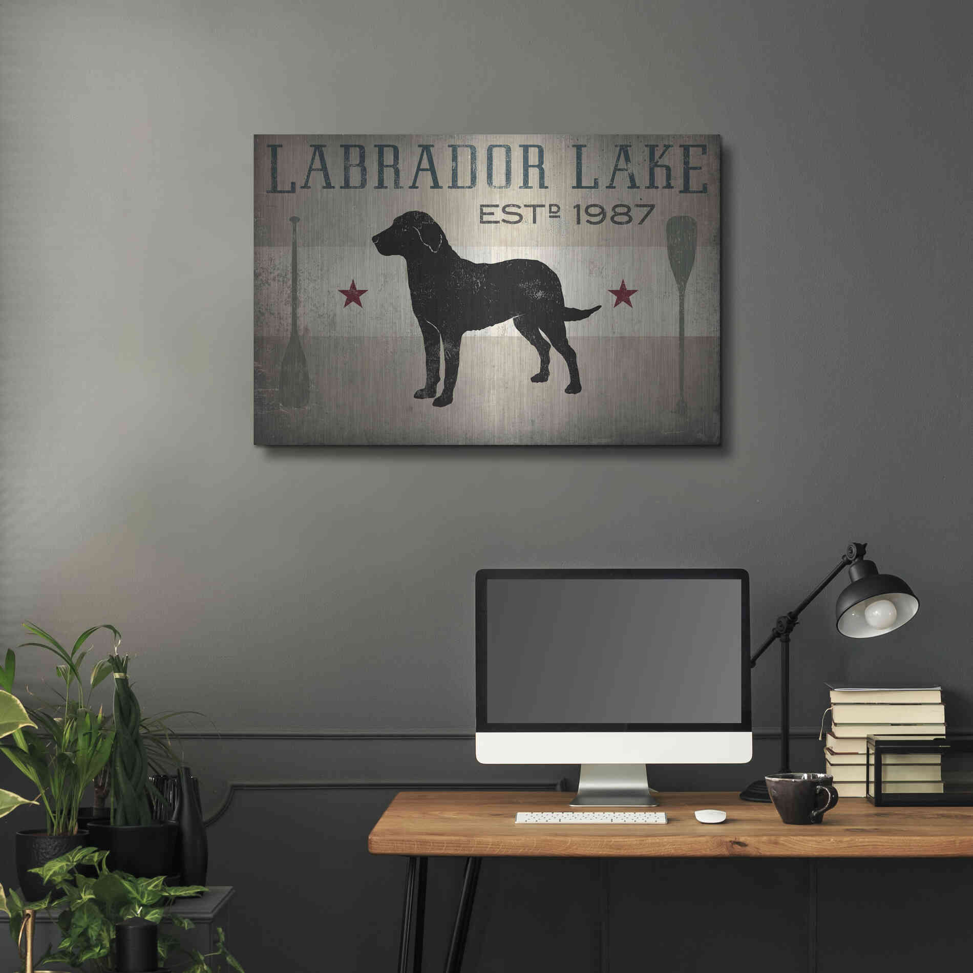 Luxe Metal Art 'Labrador Lake' by Ryan Fowler, Metal Wall Art,36x24