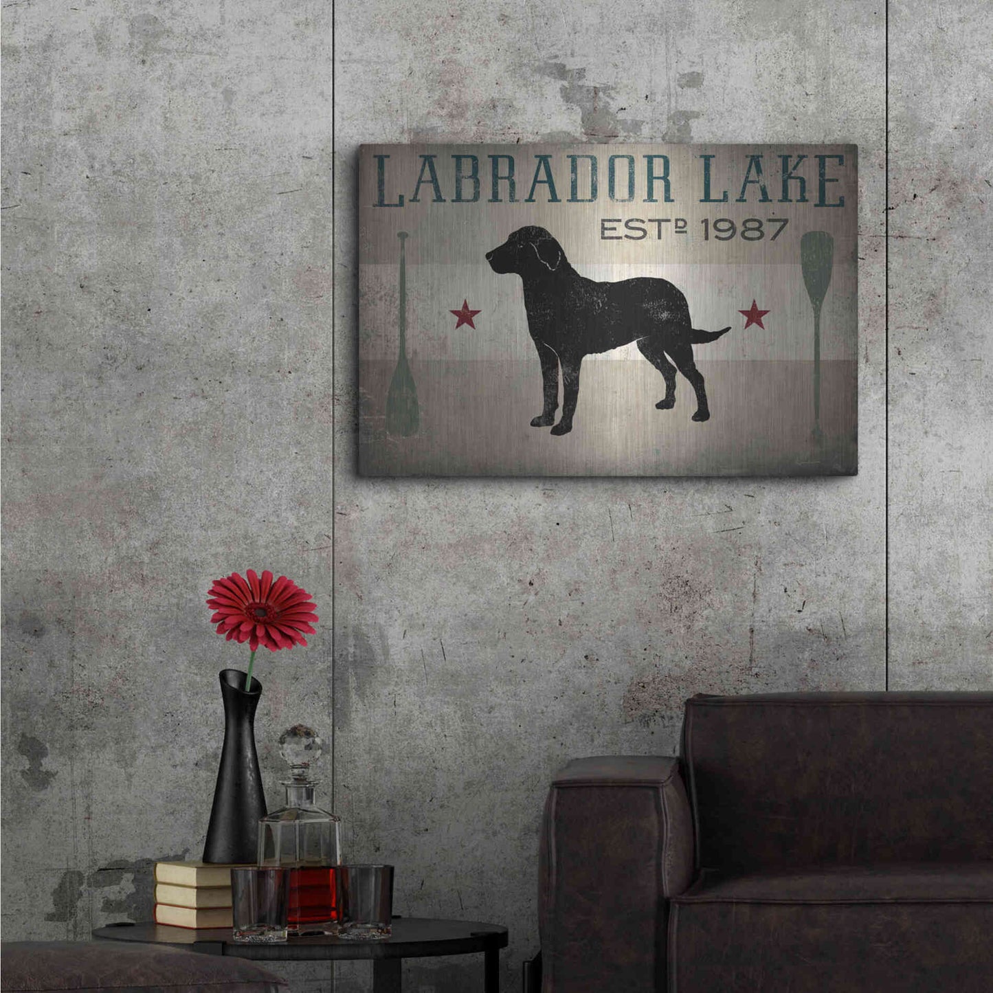 Luxe Metal Art 'Labrador Lake' by Ryan Fowler, Metal Wall Art,36x24