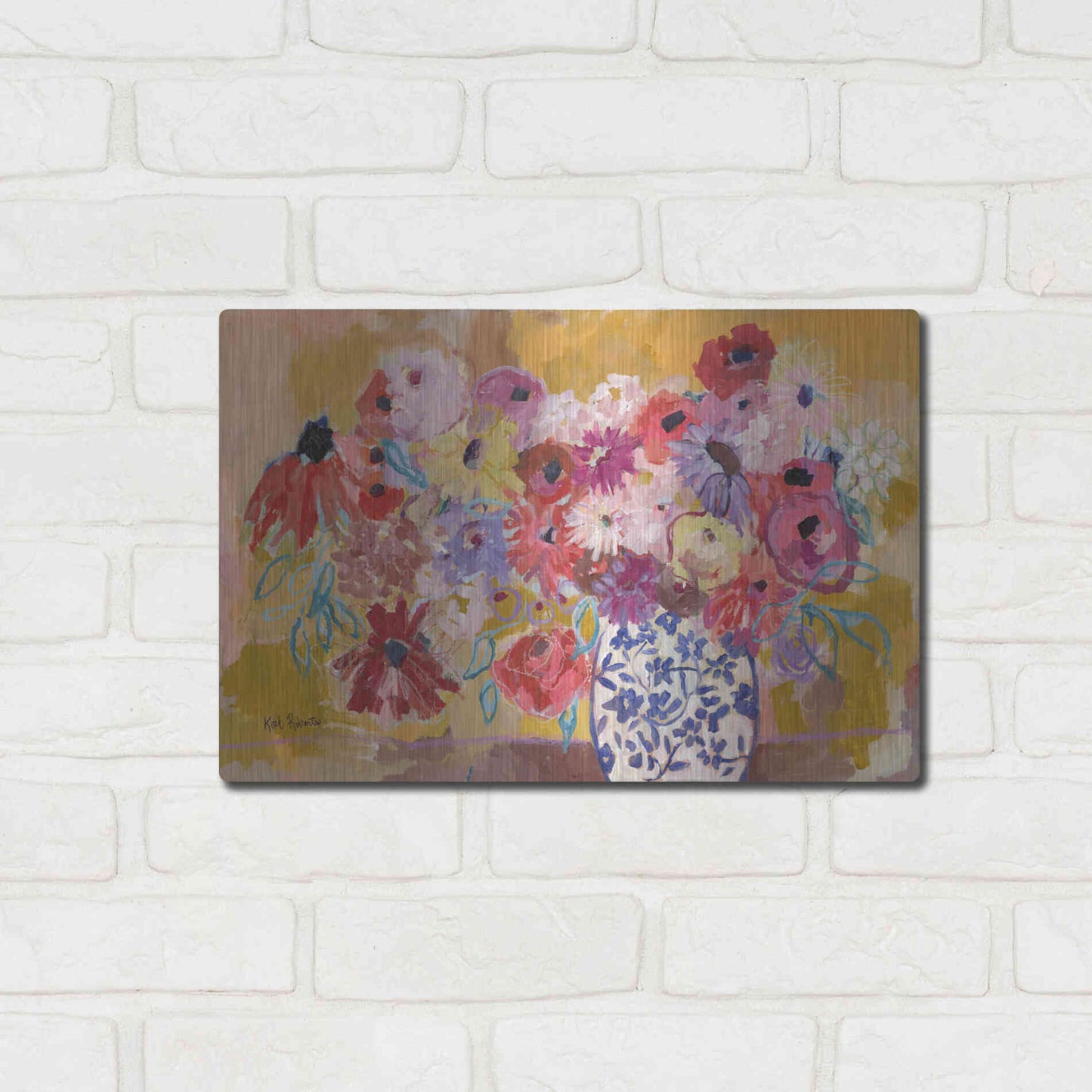 Luxe Metal Art 'A Love Song For You' by Kait Roberts, Metal Wall Art,16x12