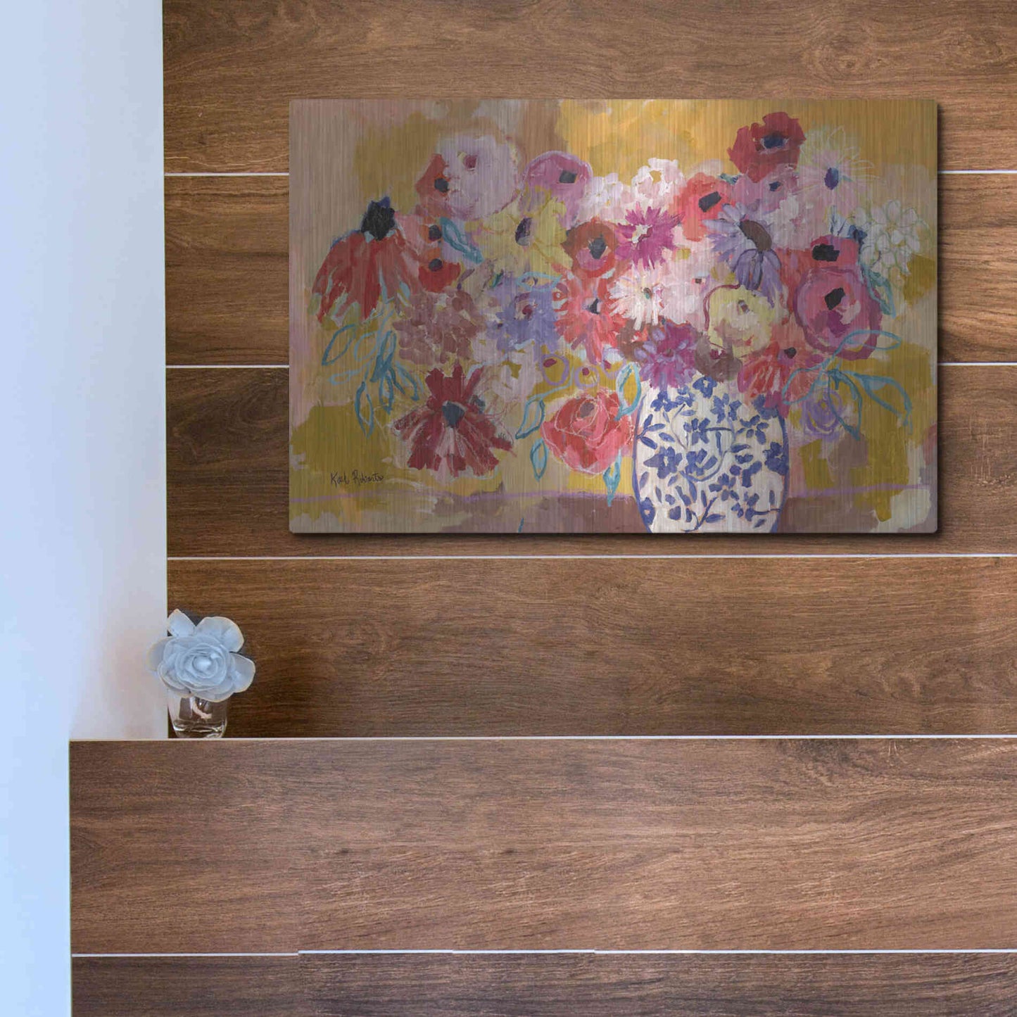 Luxe Metal Art 'A Love Song For You' by Kait Roberts, Metal Wall Art,16x12