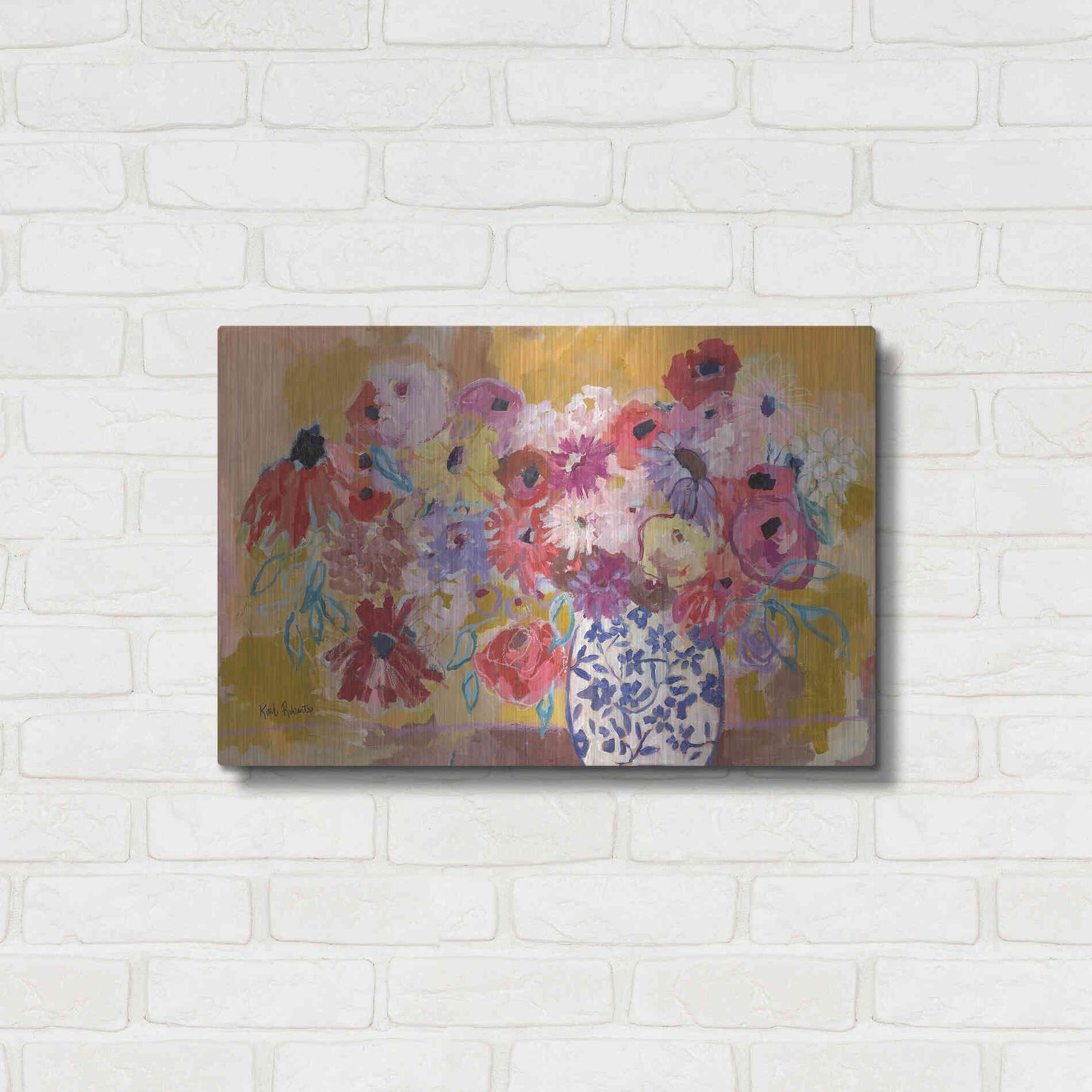 Luxe Metal Art 'A Love Song For You' by Kait Roberts, Metal Wall Art,24x16