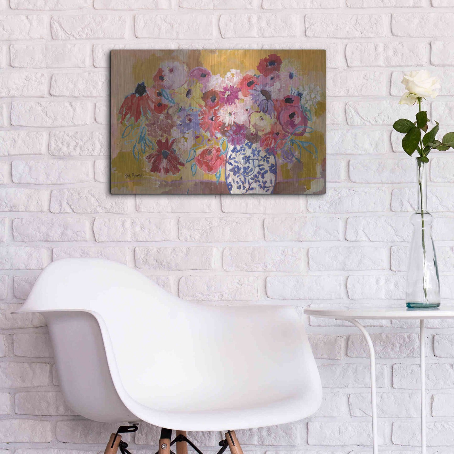 Luxe Metal Art 'A Love Song For You' by Kait Roberts, Metal Wall Art,24x16
