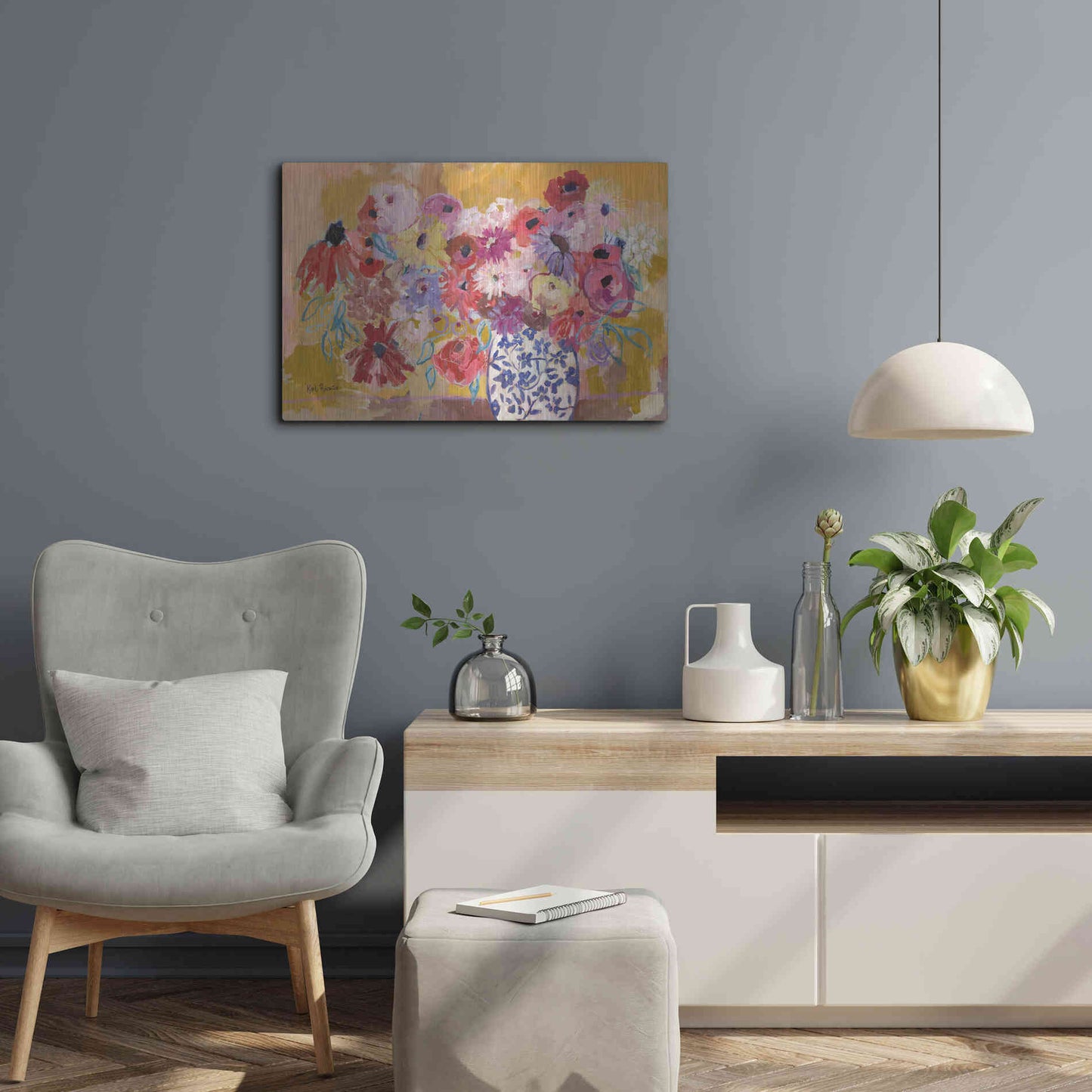 Luxe Metal Art 'A Love Song For You' by Kait Roberts, Metal Wall Art,24x16