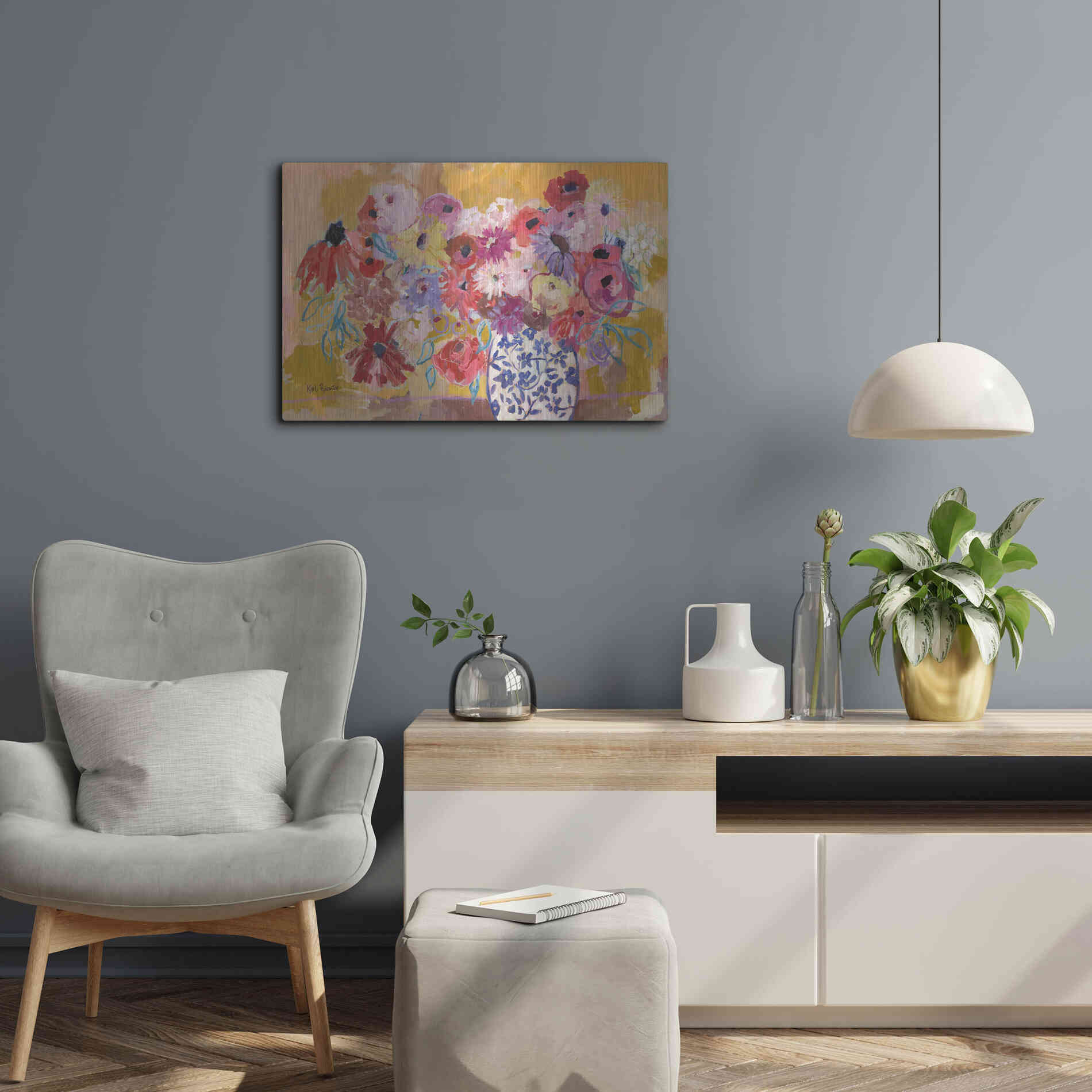 Luxe Metal Art 'A Love Song For You' by Kait Roberts, Metal Wall Art,24x16