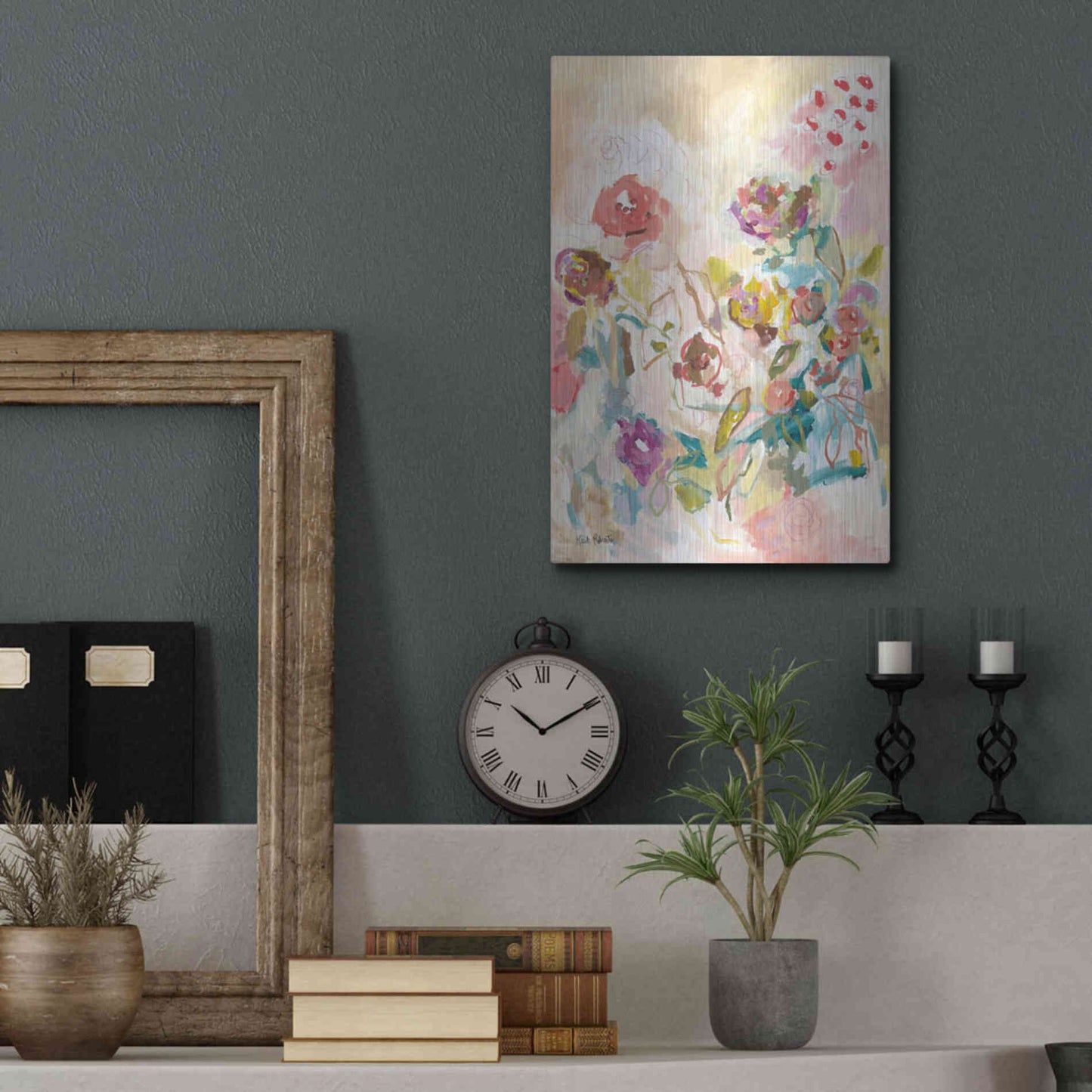 Luxe Metal Art 'My Heart has Wings and I Can Fly' by Kait Roberts, Metal Wall Art,12x16