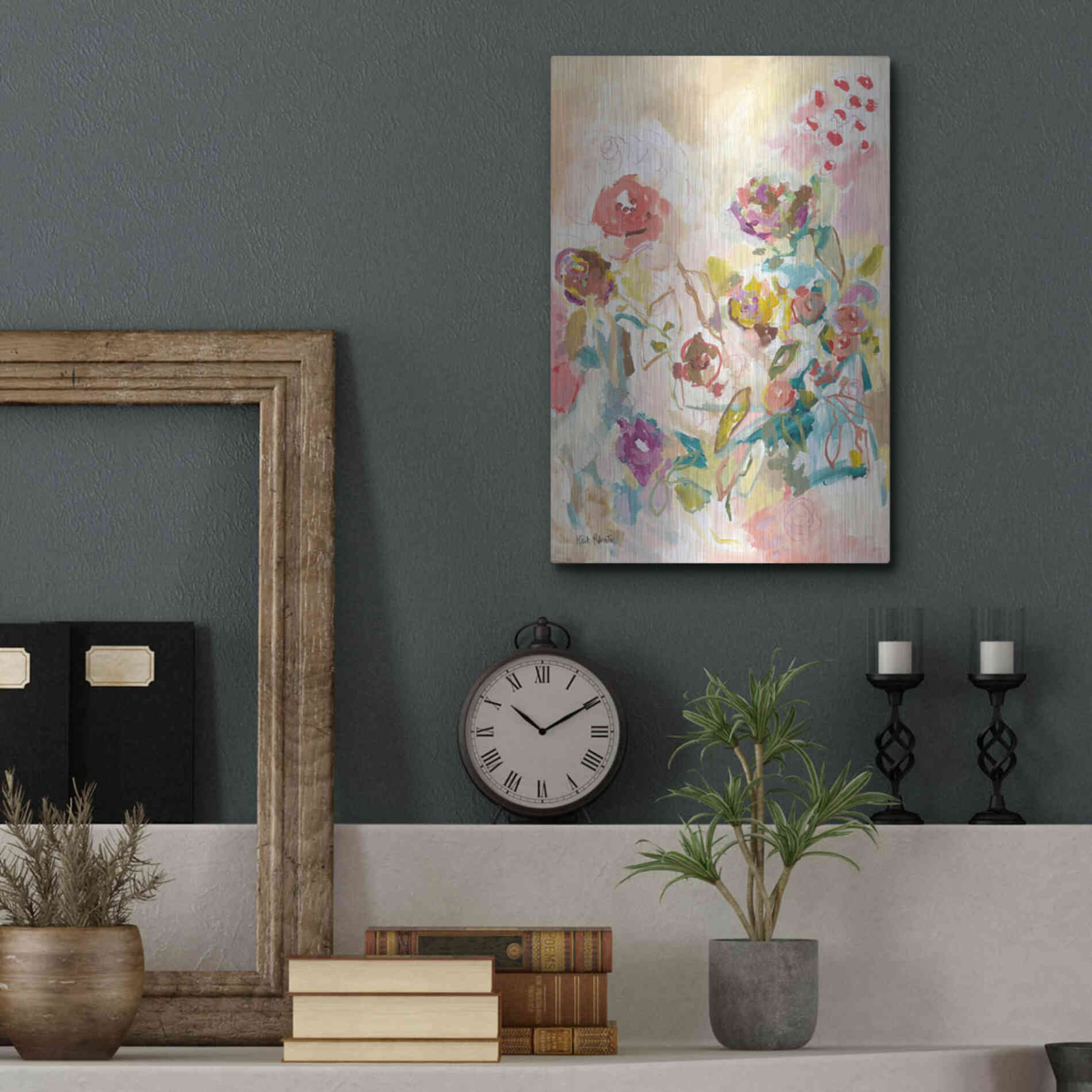 Luxe Metal Art 'My Heart has Wings and I Can Fly' by Kait Roberts, Metal Wall Art,12x16