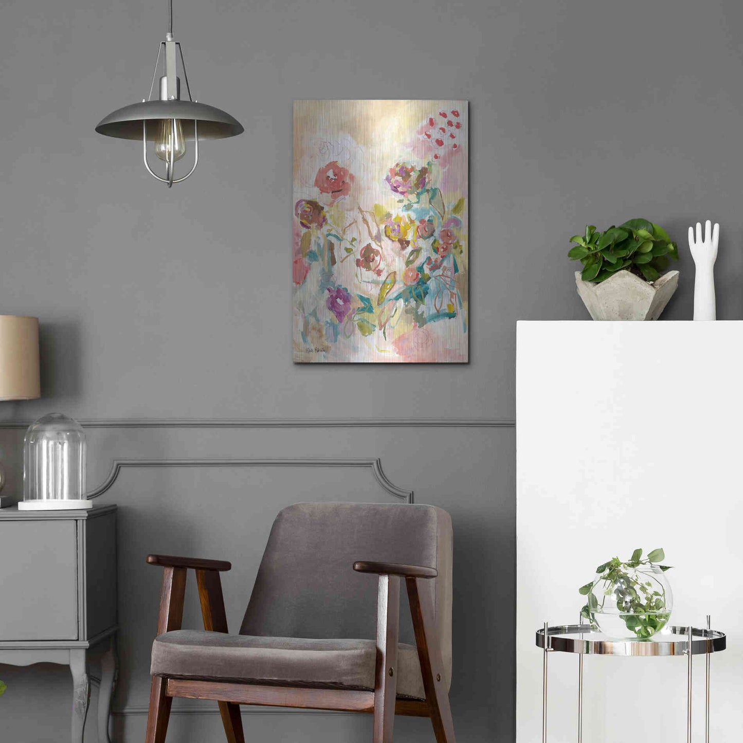 Luxe Metal Art 'My Heart has Wings and I Can Fly' by Kait Roberts, Metal Wall Art,16x24