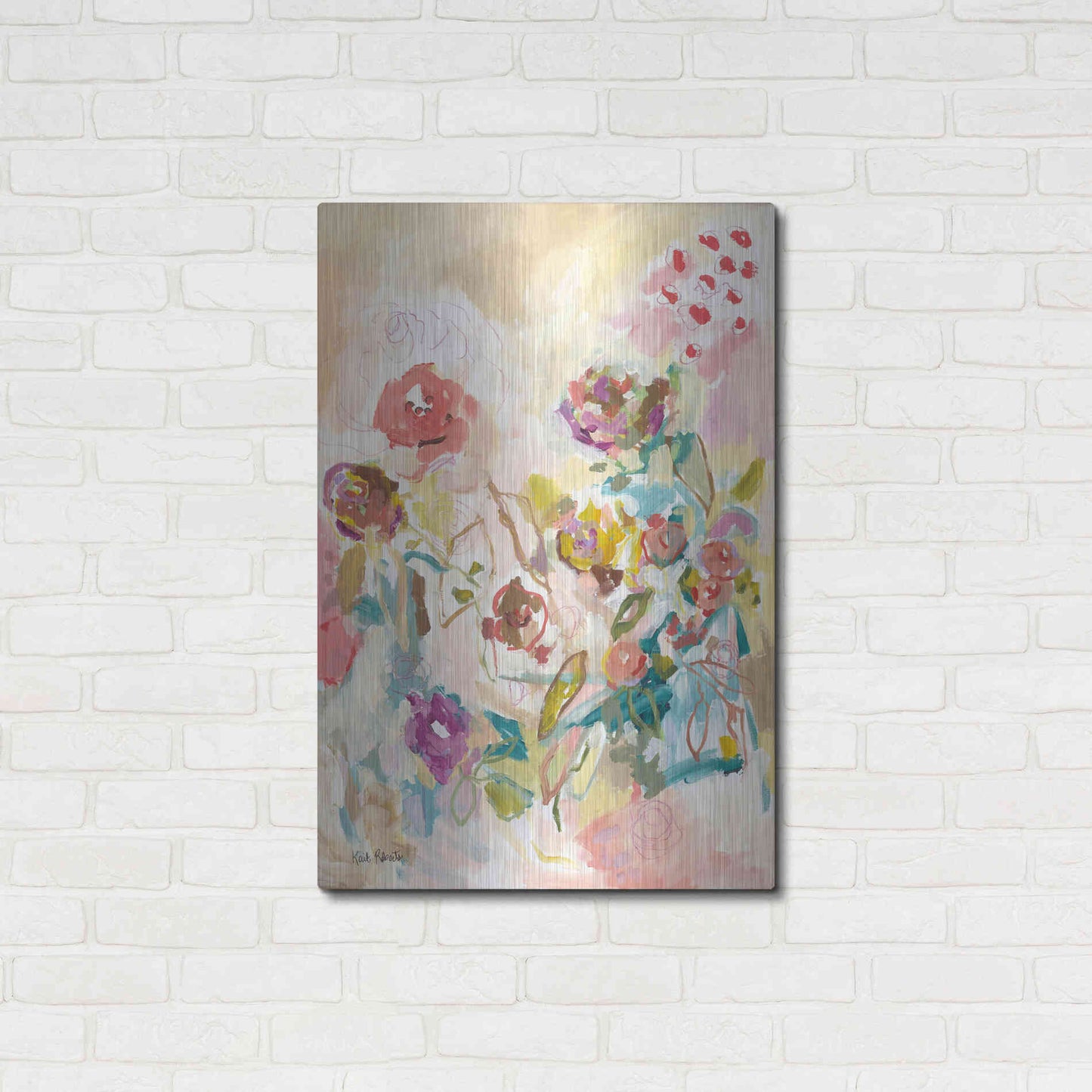 Luxe Metal Art 'My Heart has Wings and I Can Fly' by Kait Roberts, Metal Wall Art,24x36