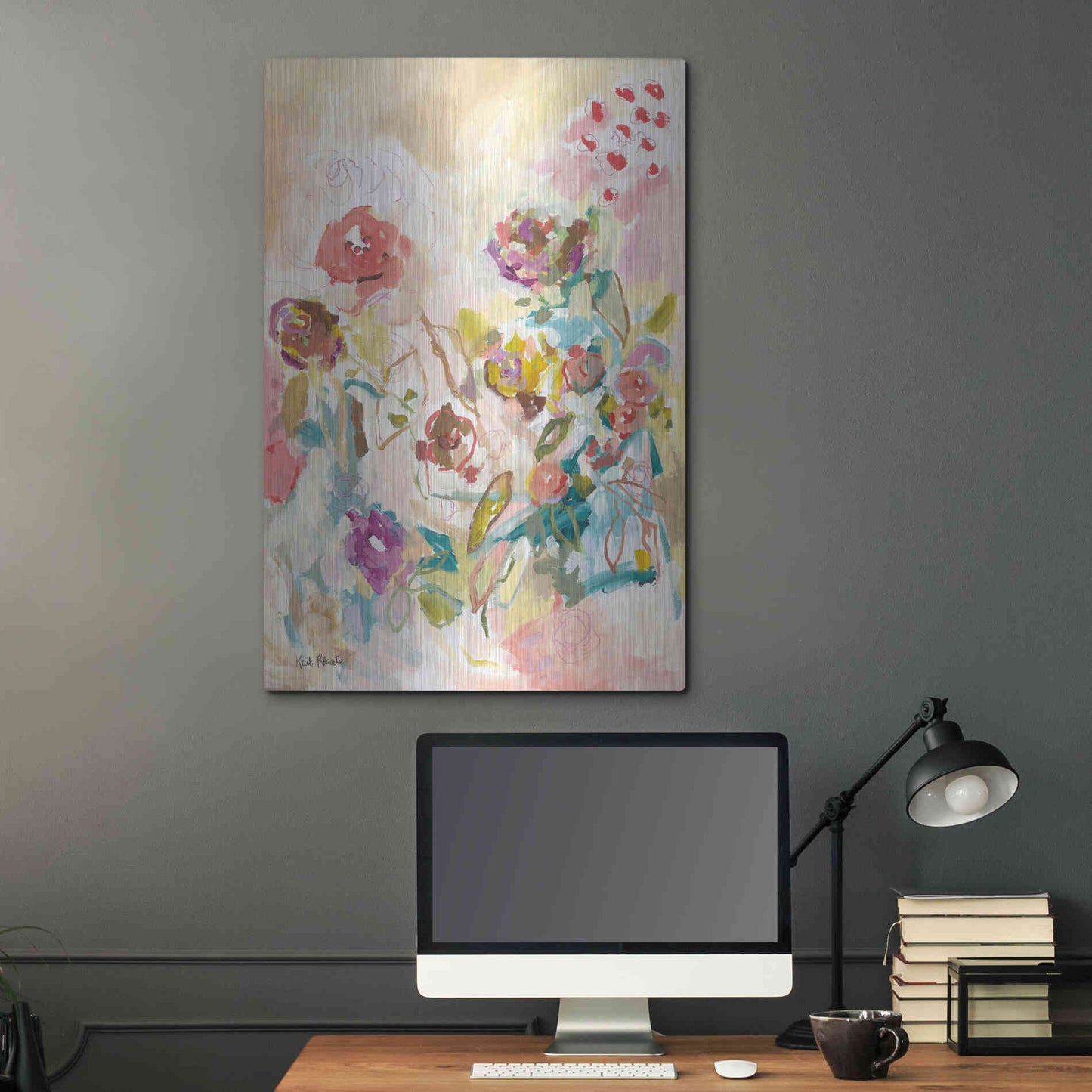 Luxe Metal Art 'My Heart has Wings and I Can Fly' by Kait Roberts, Metal Wall Art,24x36
