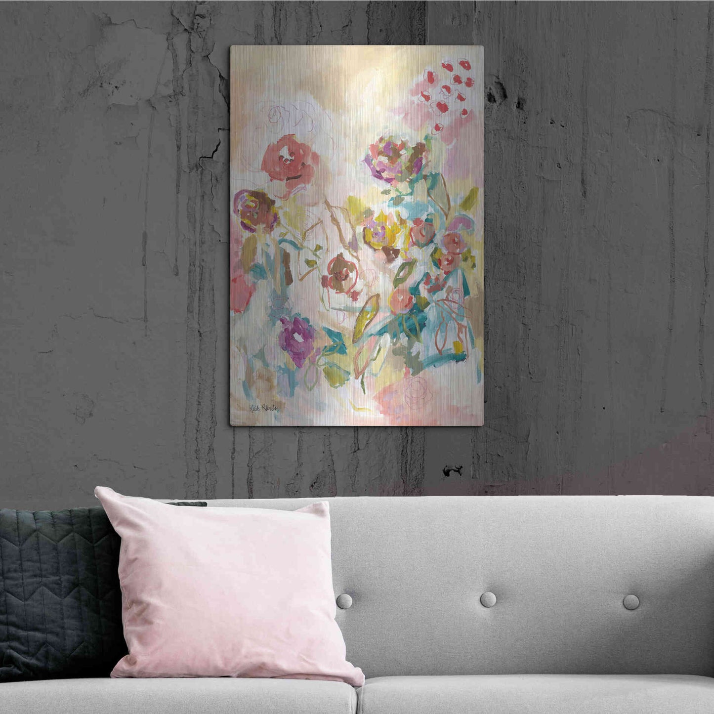 Luxe Metal Art 'My Heart has Wings and I Can Fly' by Kait Roberts, Metal Wall Art,24x36