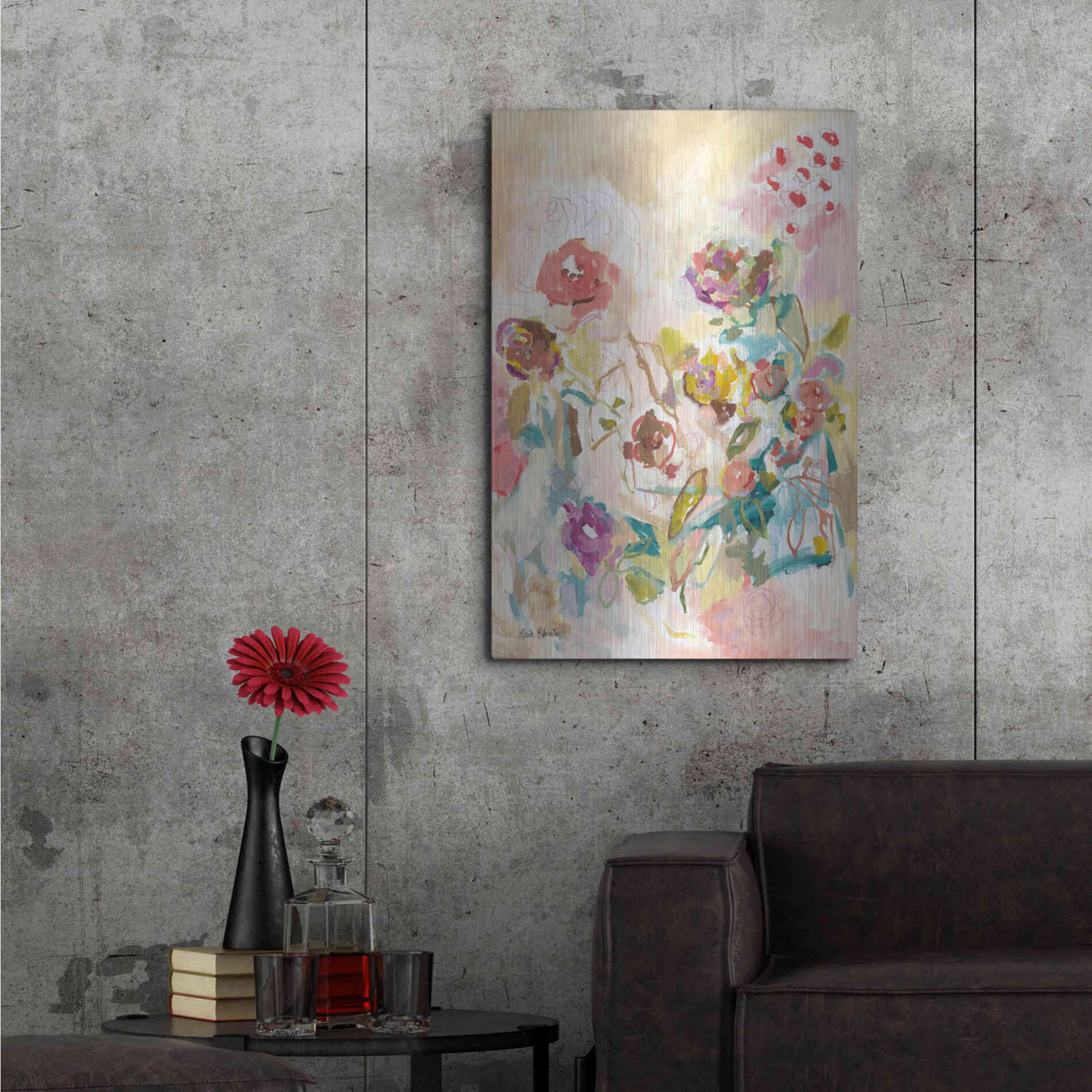 Luxe Metal Art 'My Heart has Wings and I Can Fly' by Kait Roberts, Metal Wall Art,24x36
