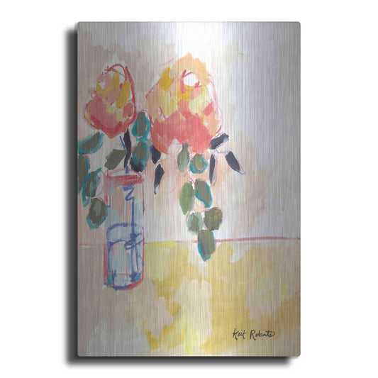 Luxe Metal Art 'Flowers for Judy' by Kait Roberts, Metal Wall Art