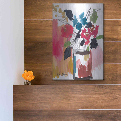 Luxe Metal Art 'Red Lipstick' by Kait Roberts, Metal Wall Art,12x16