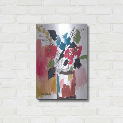 Luxe Metal Art 'Red Lipstick' by Kait Roberts, Metal Wall Art,16x24