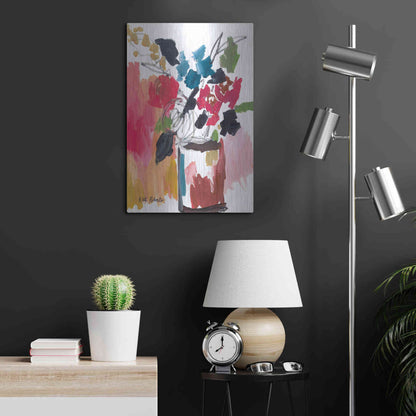 Luxe Metal Art 'Red Lipstick' by Kait Roberts, Metal Wall Art,16x24