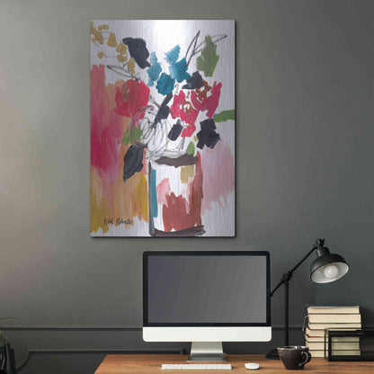 Luxe Metal Art 'Red Lipstick' by Kait Roberts, Metal Wall Art,24x36