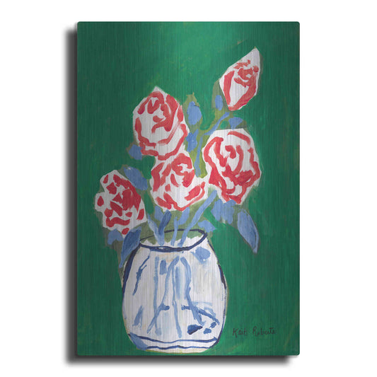 Luxe Metal Art 'Flowers for Jessica' by Kait Roberts, Metal Wall Art