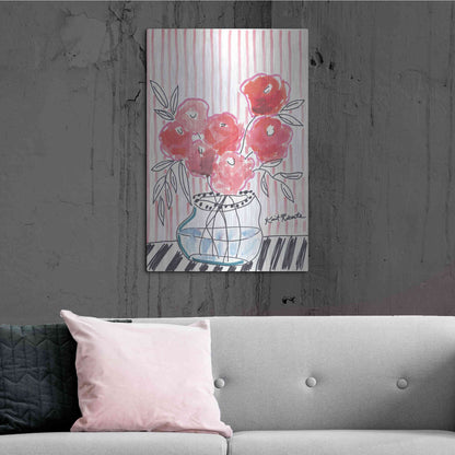 Luxe Metal Art 'Pink Lipstick' by Kait Roberts, Metal Wall Art,24x36