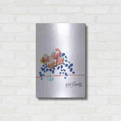 Luxe Metal Art 'Kitchen Flowers' by Kait Roberts, Metal Wall Art,16x24