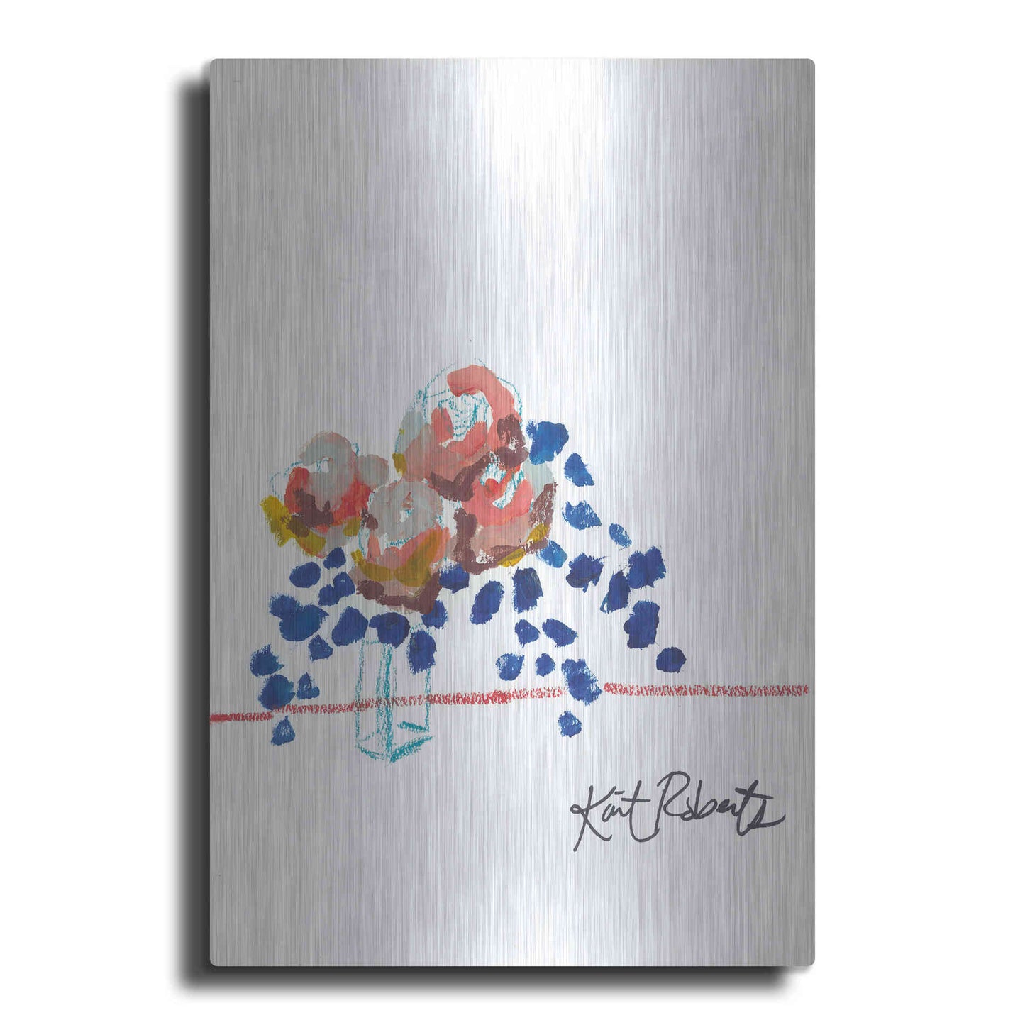 Luxe Metal Art 'Kitchen Flowers' by Kait Roberts, Metal Wall Art