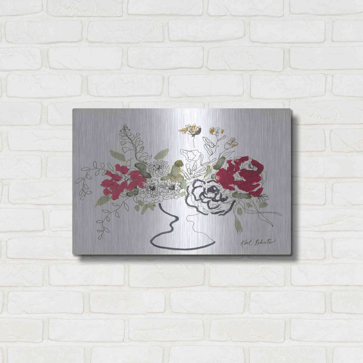 Luxe Metal Art 'Grow With Me' by Kait Roberts, Metal Wall Art,24x16