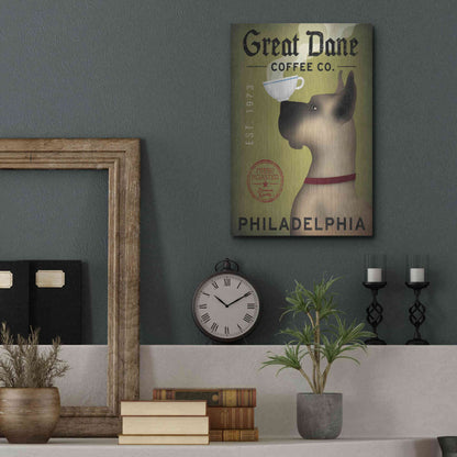 Luxe Metal Art 'Great Dane Coffee Philadelphia' by Ryan Fowler, Metal Wall Art,12x16