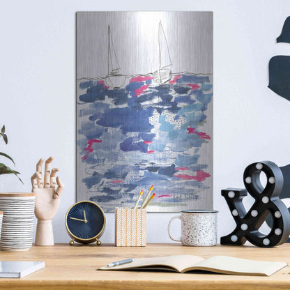 Luxe Metal Art 'View From the Beach House' by Kait Roberts, Metal Wall Art,12x16