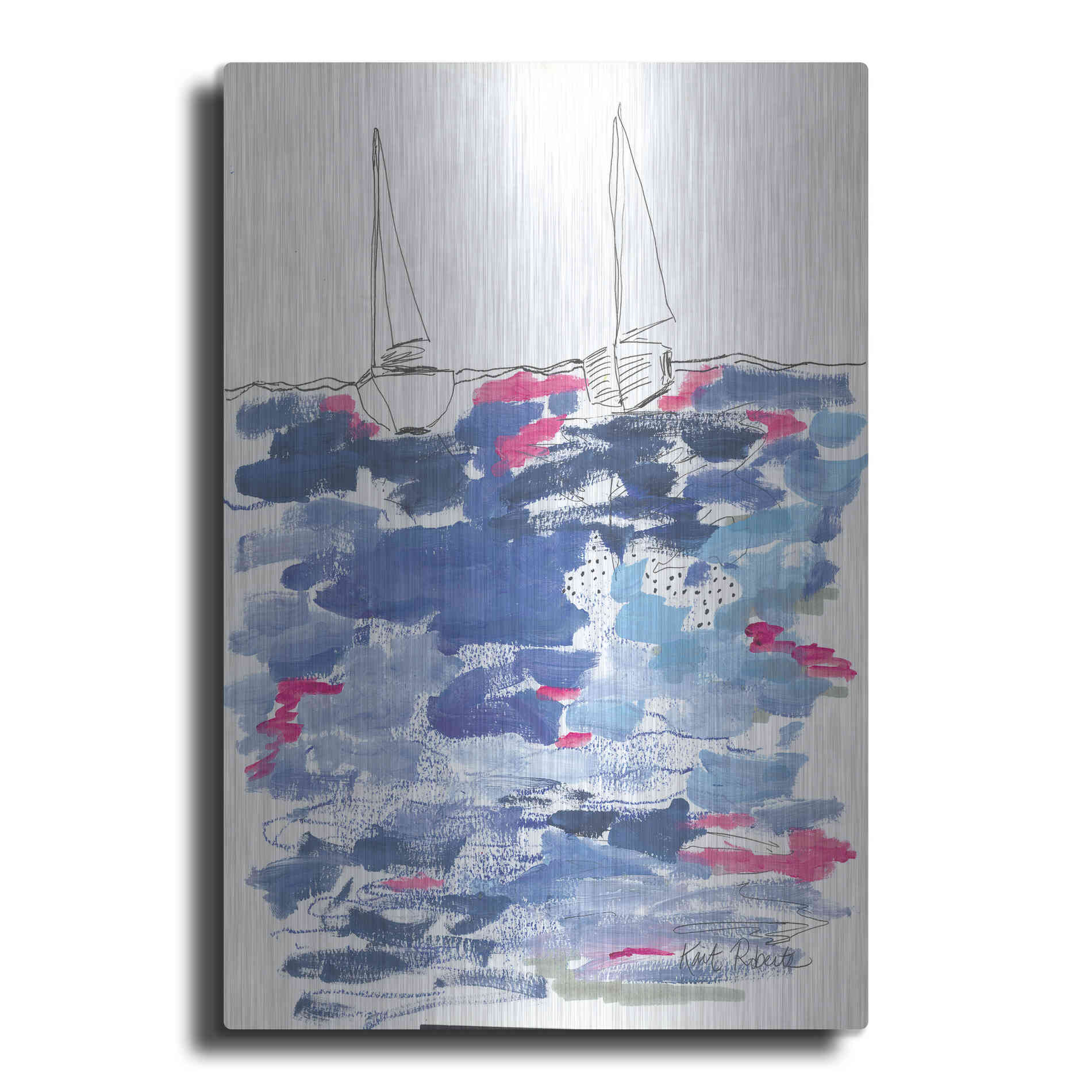 Luxe Metal Art 'View From the Beach House' by Kait Roberts, Metal Wall Art