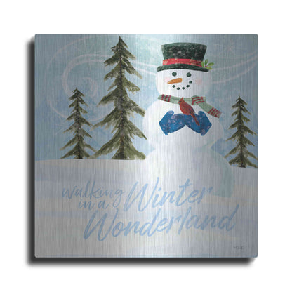 Luxe Metal Art 'Walking in a Winter Wonderland' by Kate Sherrill, Metal Wall Art