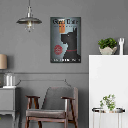 Luxe Metal Art 'Great Dane Brewing Co San Francisco' by Ryan Fowler, Metal Wall Art,16x24