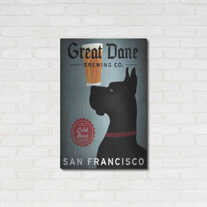 Luxe Metal Art 'Great Dane Brewing Co San Francisco' by Ryan Fowler, Metal Wall Art,24x36