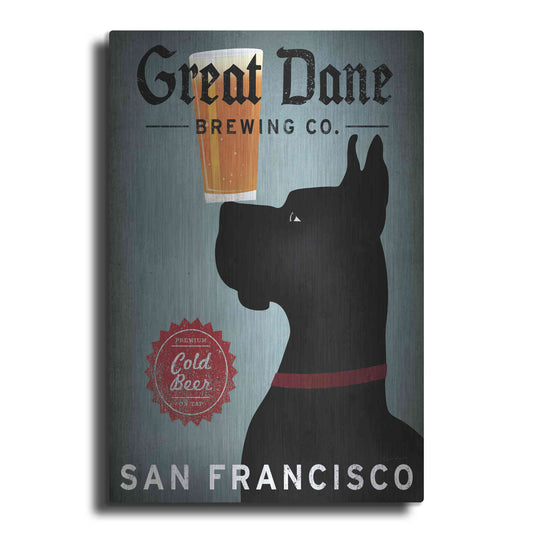Luxe Metal Art 'Great Dane Brewing Co San Francisco' by Ryan Fowler, Metal Wall Art