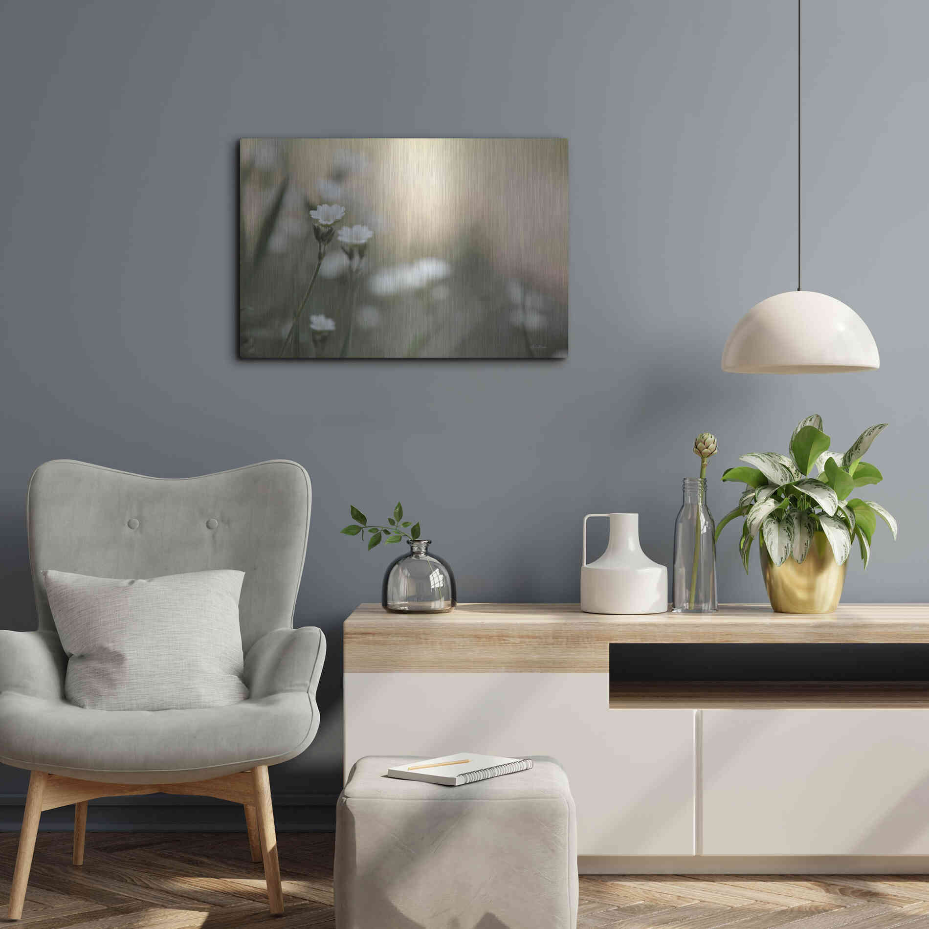 Luxe Metal Art 'Spring Into Life' by Lori Deiter, Metal Wall Art,24x16