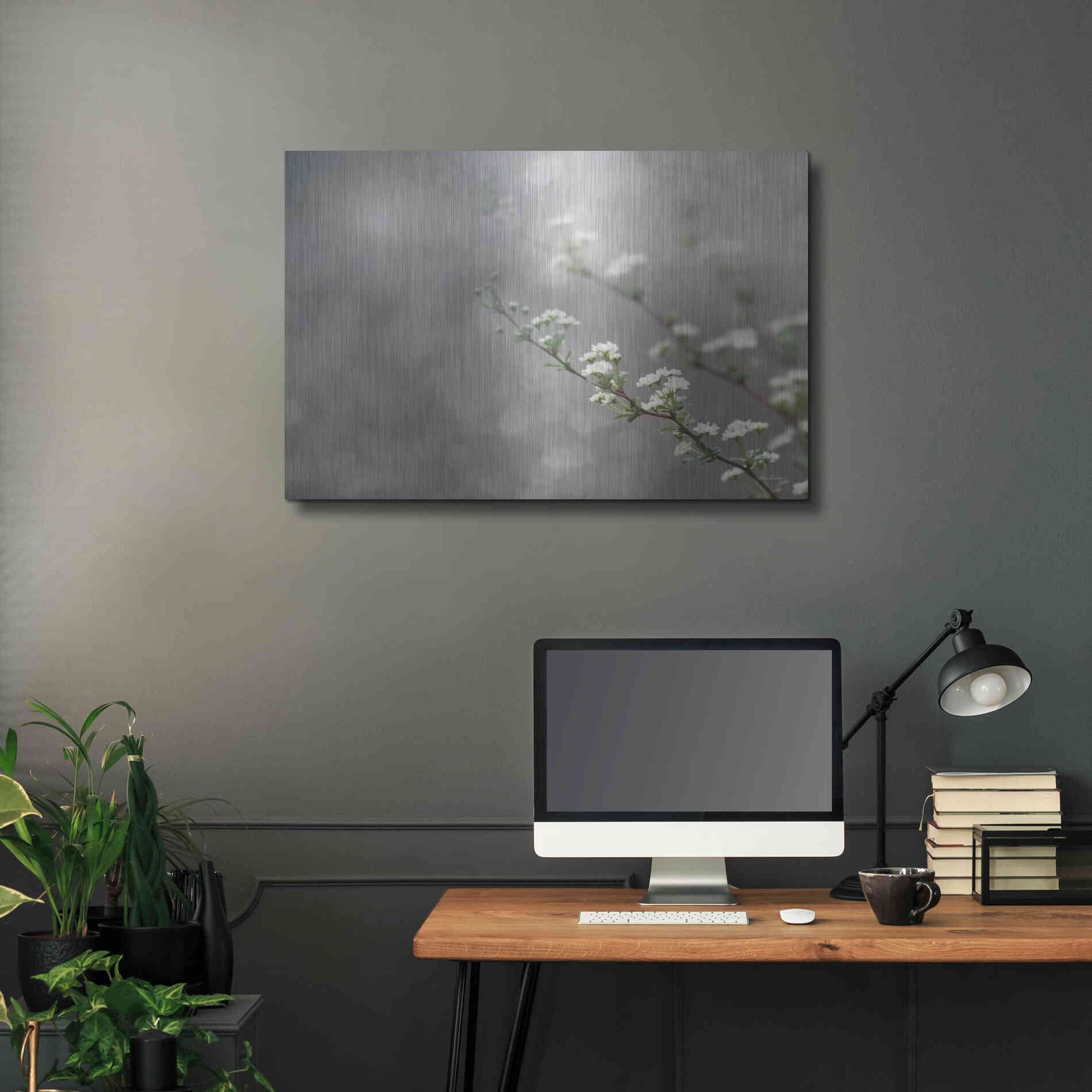 Luxe Metal Art 'Floral Dreams' by Lori Deiter, Metal Wall Art,36x24