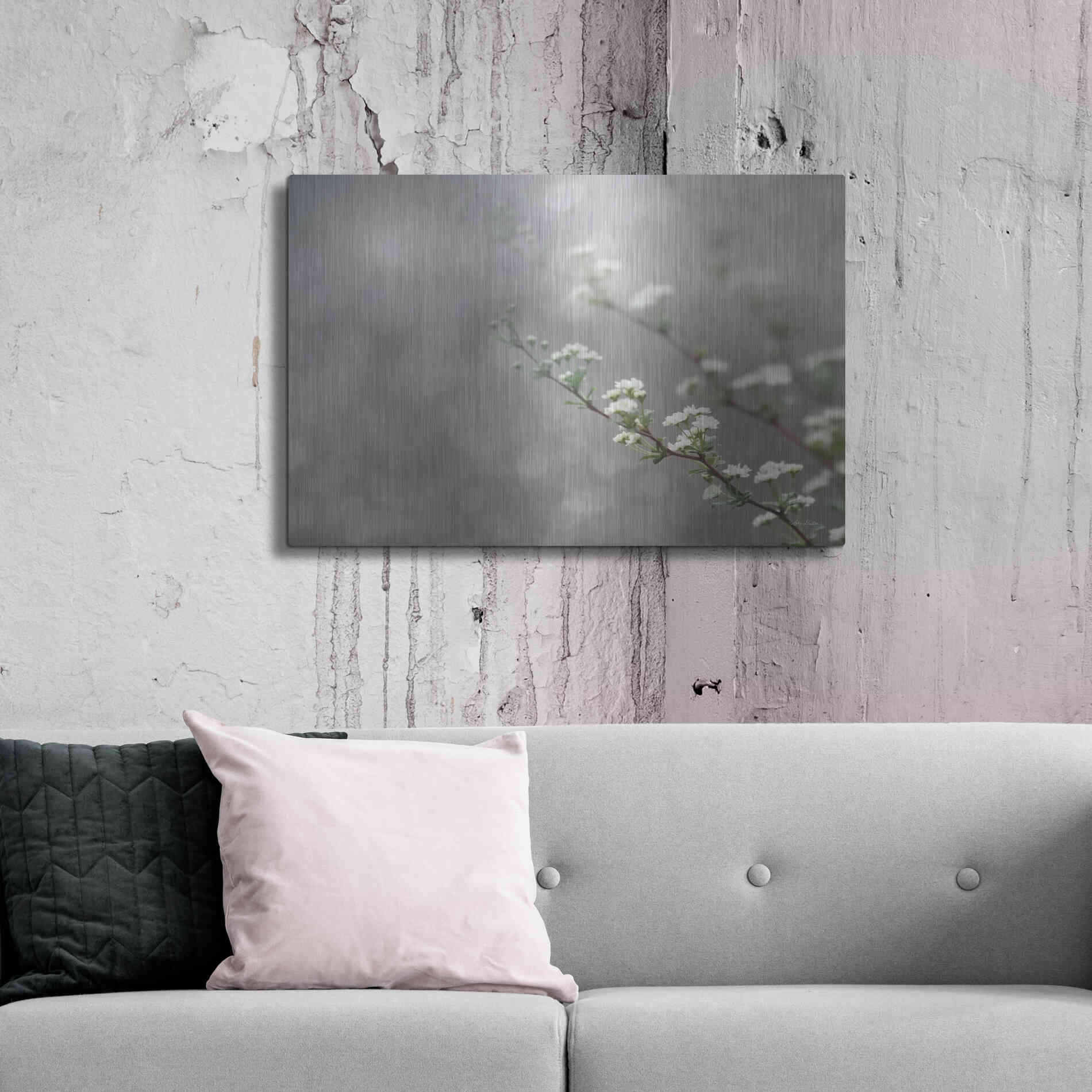 Luxe Metal Art 'Floral Dreams' by Lori Deiter, Metal Wall Art,36x24