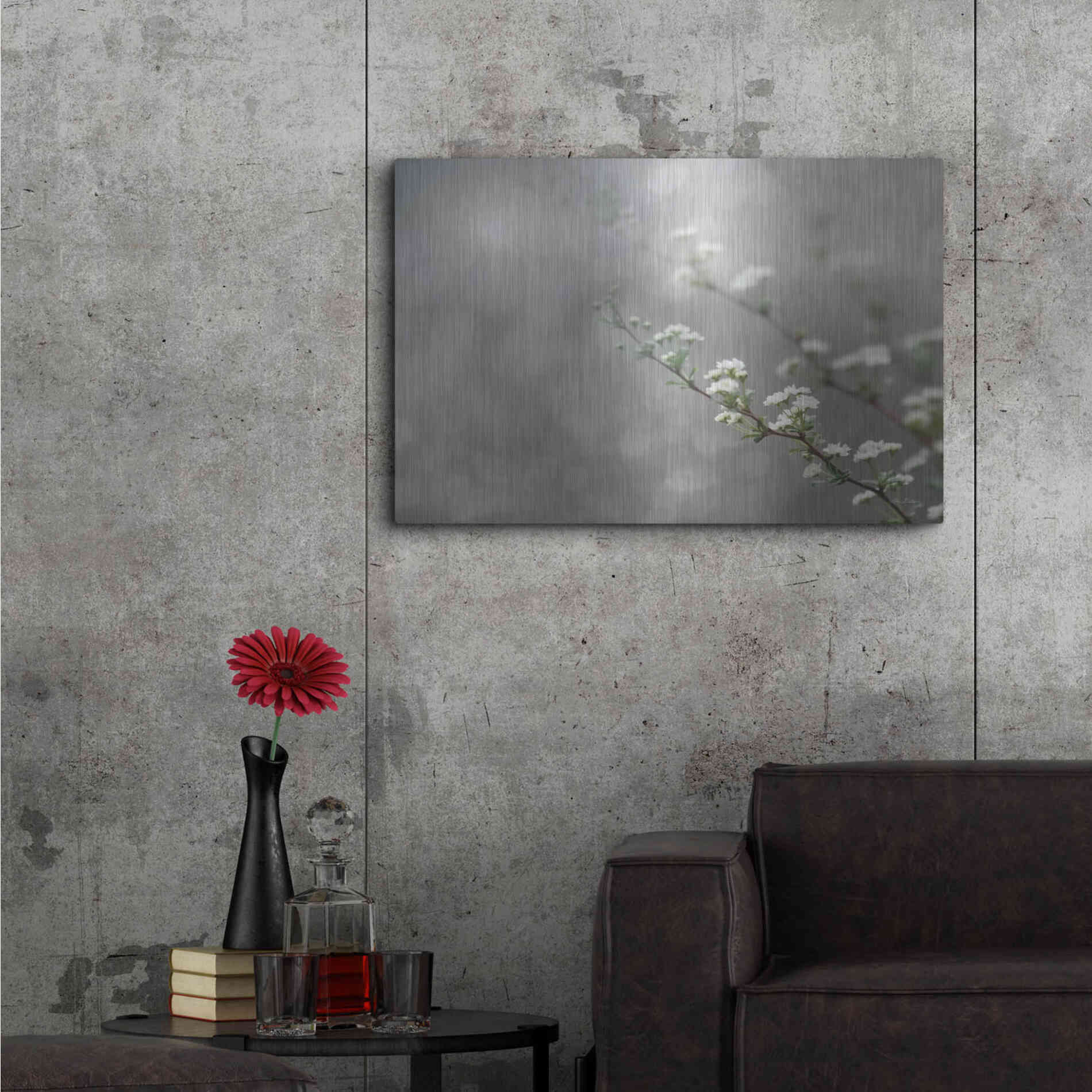 Luxe Metal Art 'Floral Dreams' by Lori Deiter, Metal Wall Art,36x24