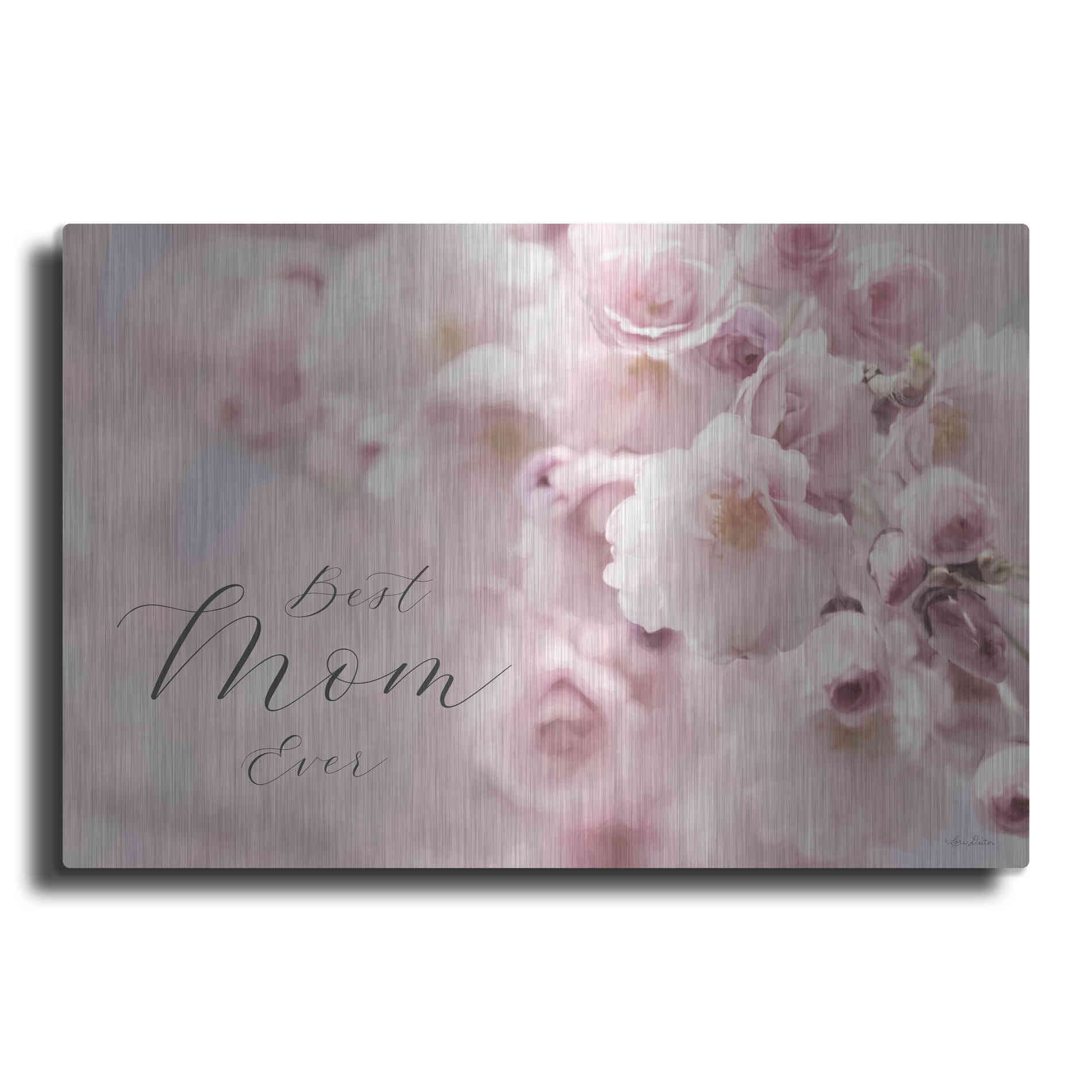 Luxe Metal Art 'Best Mom Ever' by Lori Deiter, Metal Wall Art