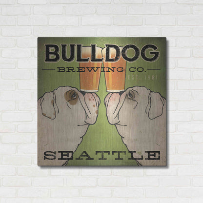 Luxe Metal Art 'Bulldog Brewing Seattle' by Ryan Fowler, Metal Wall Art,36x36