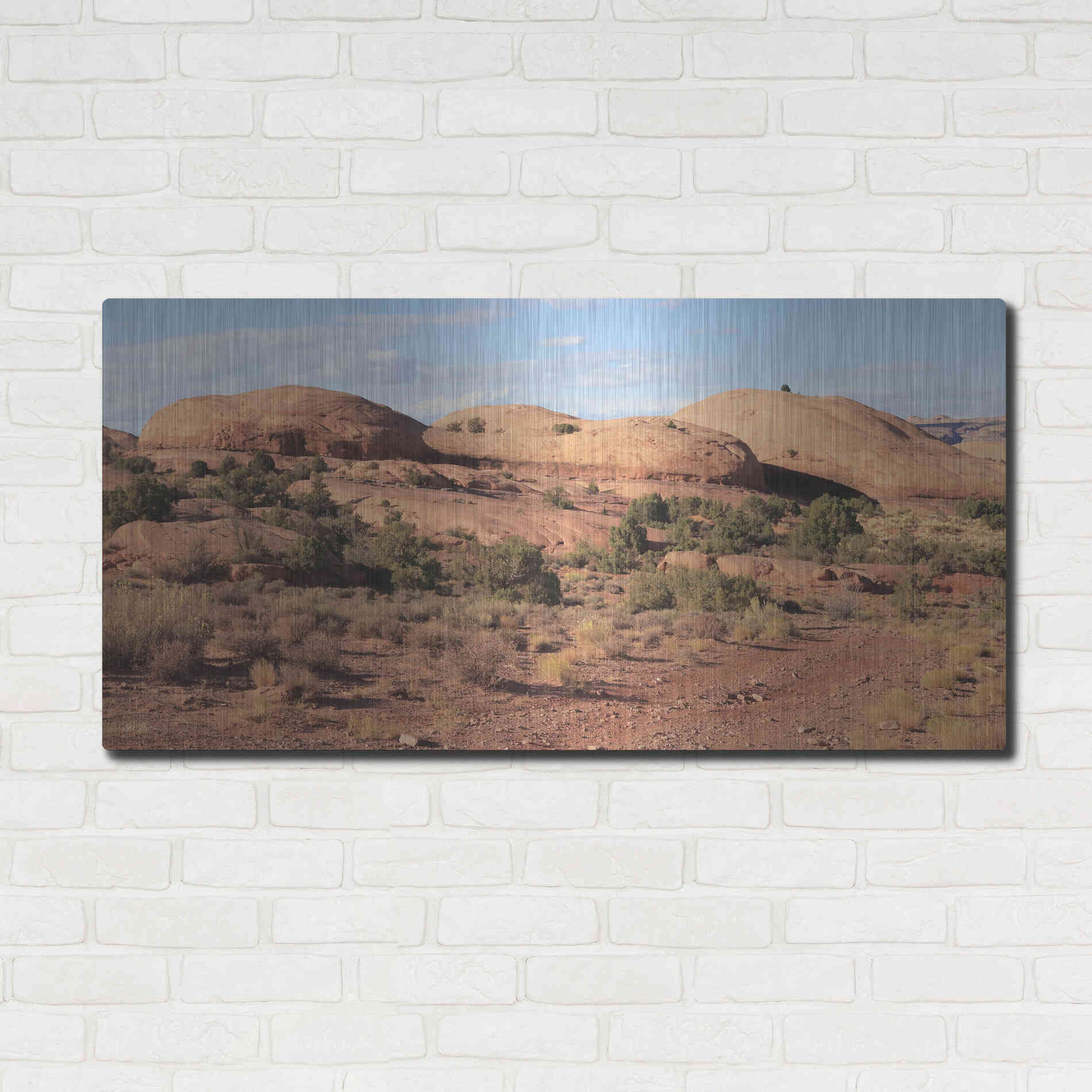 Luxe Metal Art 'Moab Sand Flats I' by Lori Deiter, Metal Wall Art,48x24