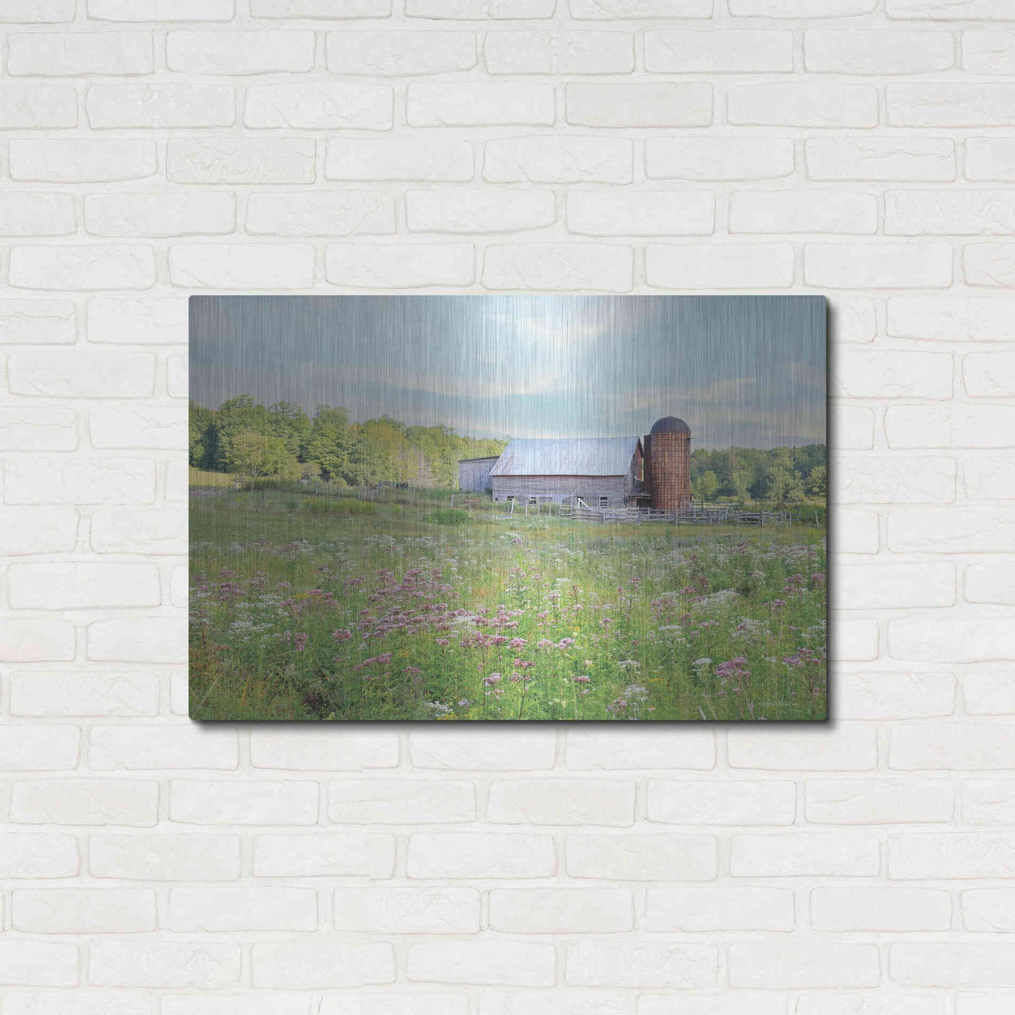 Luxe Metal Art 'Summer on the Farm' by Lori Deiter, Metal Wall Art,36x24