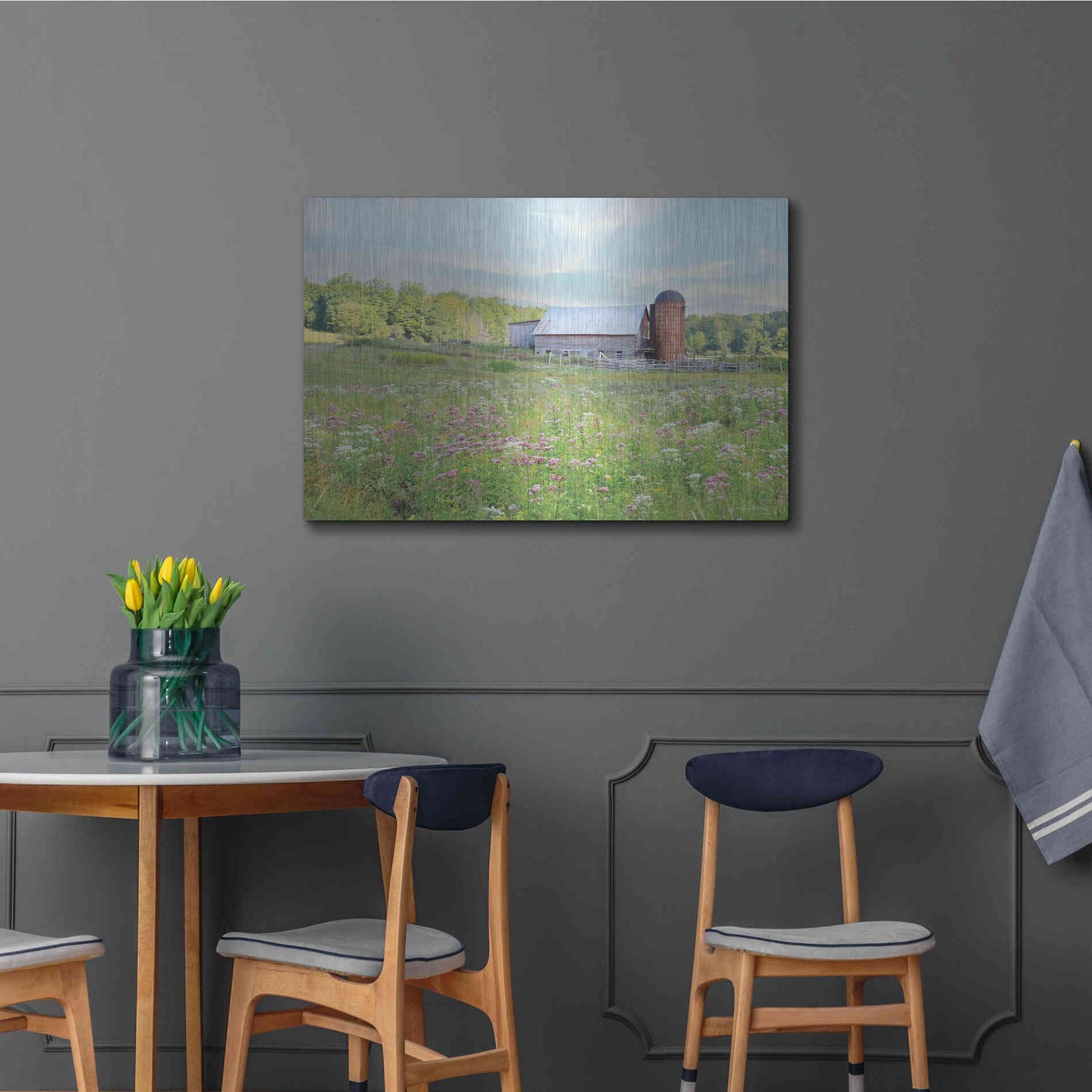 Luxe Metal Art 'Summer on the Farm' by Lori Deiter, Metal Wall Art,36x24